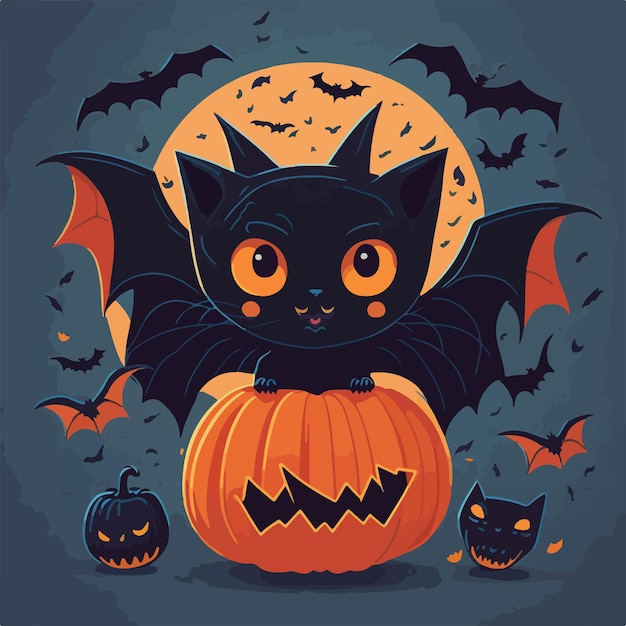 Cat Halloween tshirt design