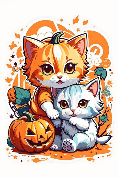 cat and Halloween