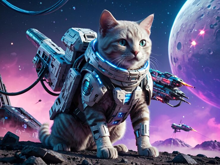 猫ヒーロー エイリアン 戦争 ツール オブ ウォー ハイ テクノロジー