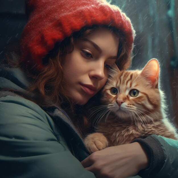 Cat and human love story