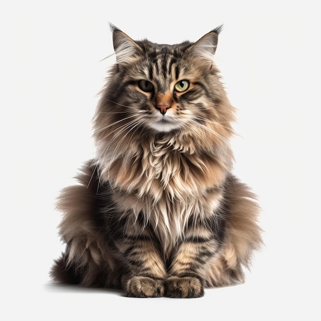 Photo cat hyper detailed very hight quality isolated background ai generated illustration