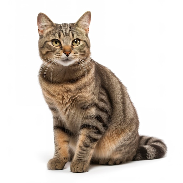 Cat isolated on white background generate ai