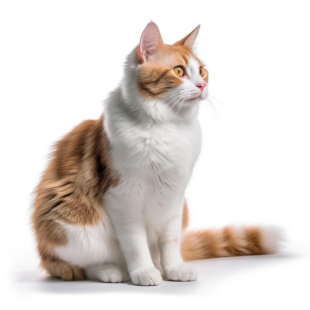 Cat isolated on white background Generative AI