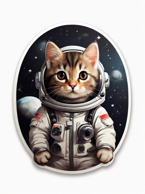 a cat like a spaceman