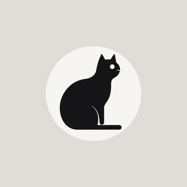 写真 猫のロゴのベクトル文字