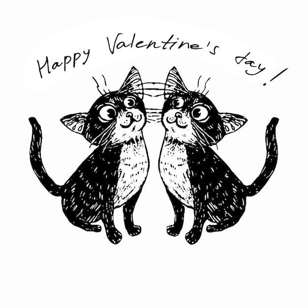 Photo cat love i love you darling sweet charm kiss your heart happy valentines day