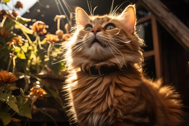 cat lying on sofa and smiling