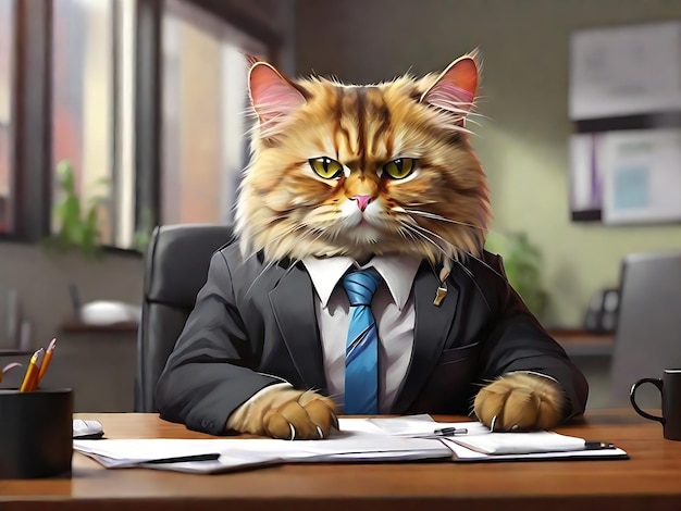 A cat on manager position