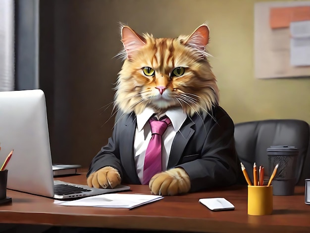 A cat on manager position