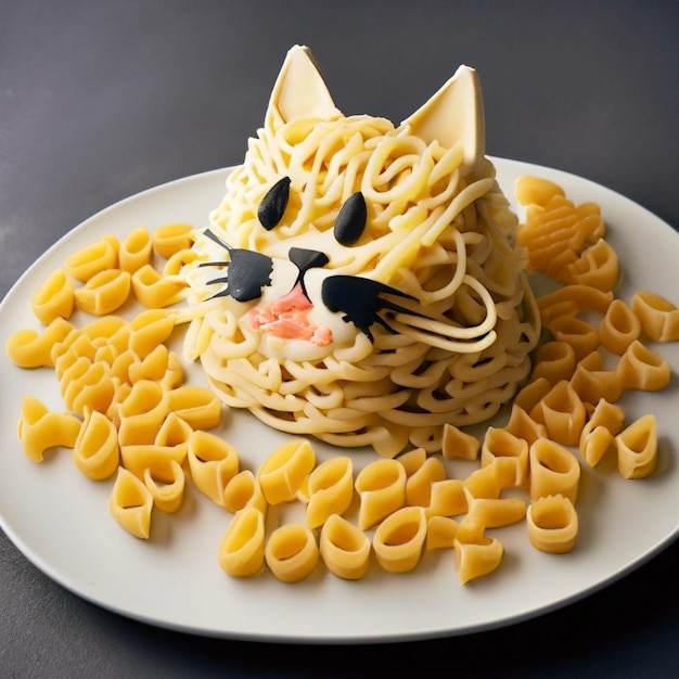 cat pasta presentation