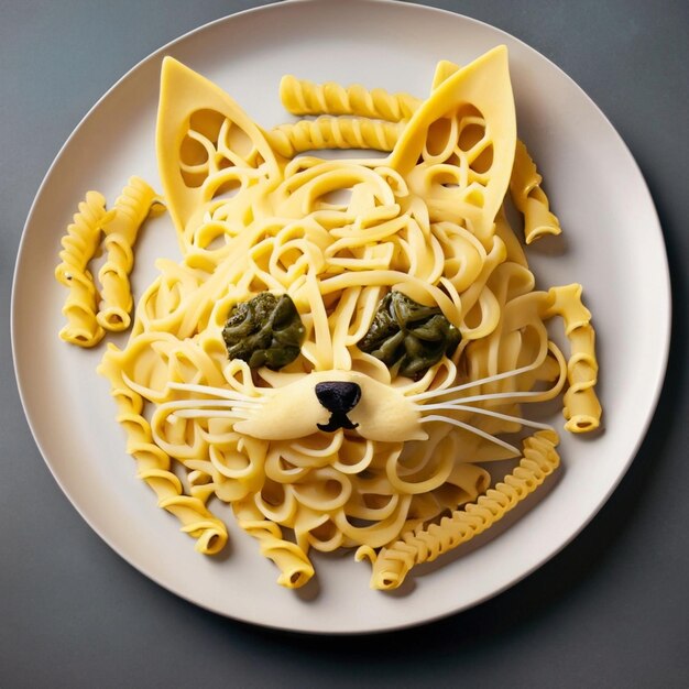 cat pasta presentation