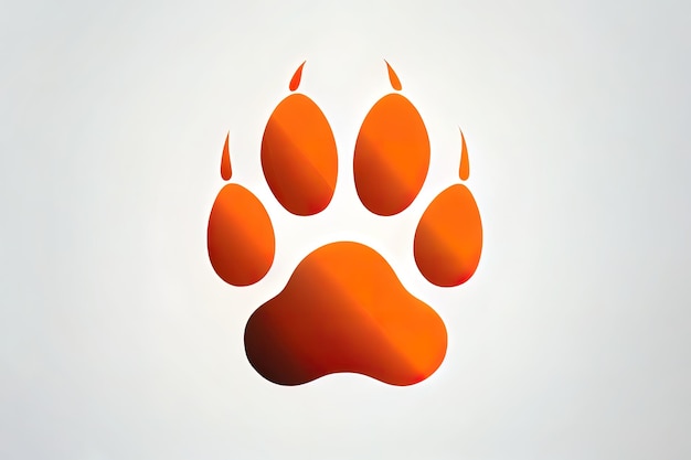 사진 동물 앱 및 웹사이트용 고양이 발 인쇄 플랫 아이콘 generative ai