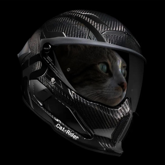 Foto kit di casco da cavaliere per gatti