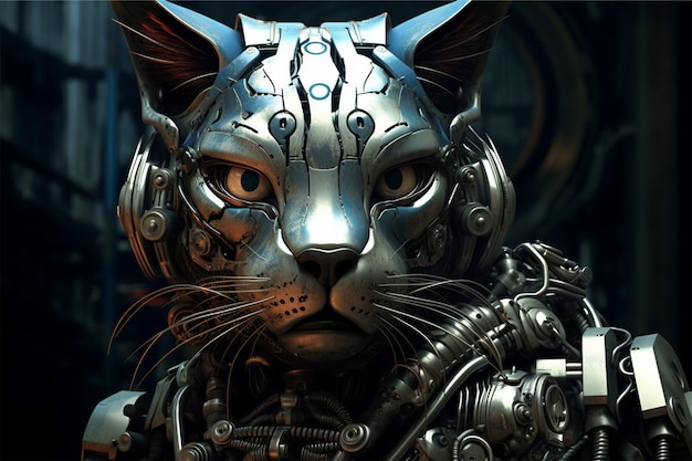 cat robot black