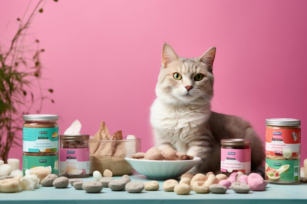 Cat's Culinary Delights eigenzinnige promotie banner met mooie katten