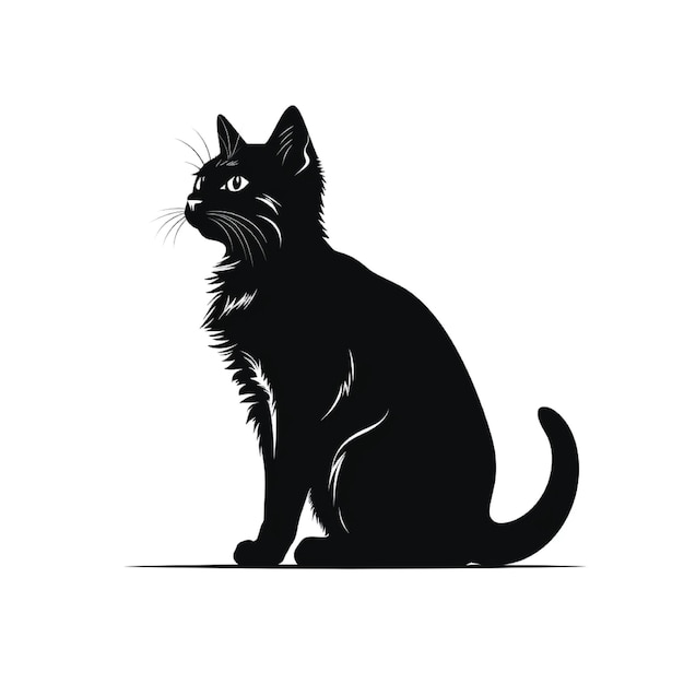 cat silhouette illustration