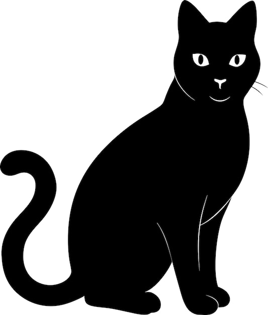 Вектор силуэта кошки