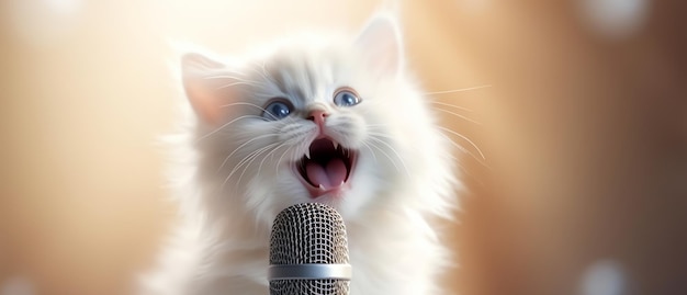 Cat singer AI generated