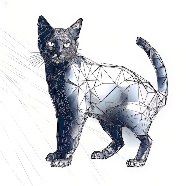 cat sketch vector