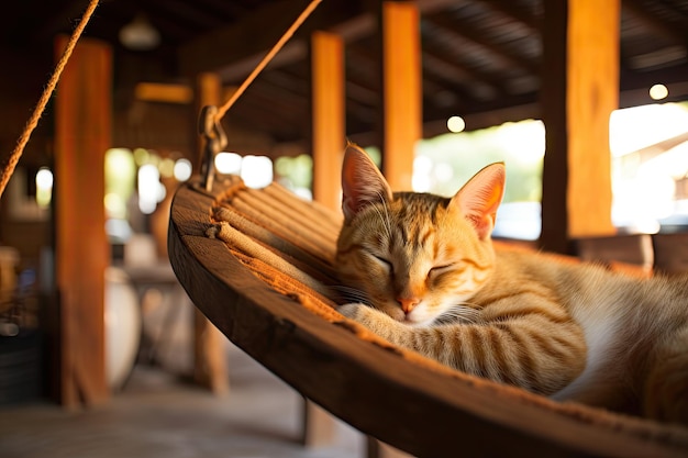 Cat sleep on a Hammock