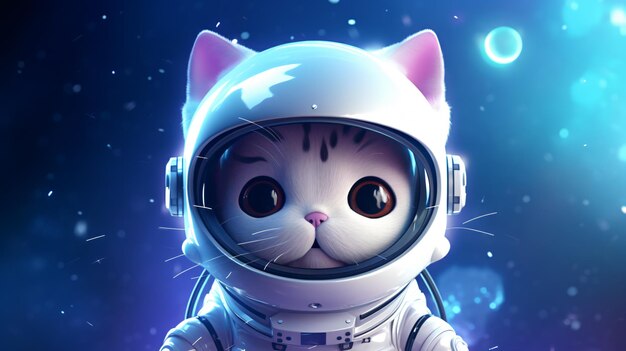 Photo a cat in a space suit with a space suit on it