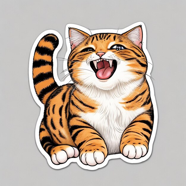 Cat sticker Photo Ai Generated