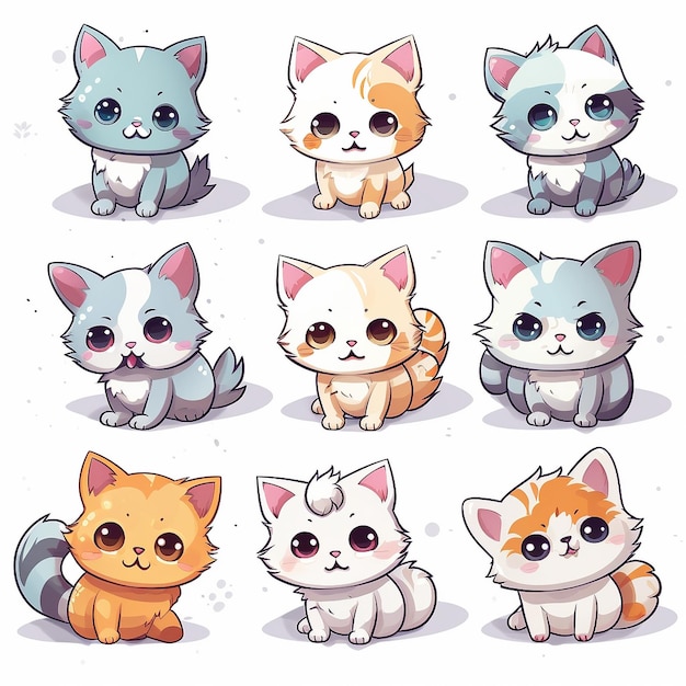 cat sticker set