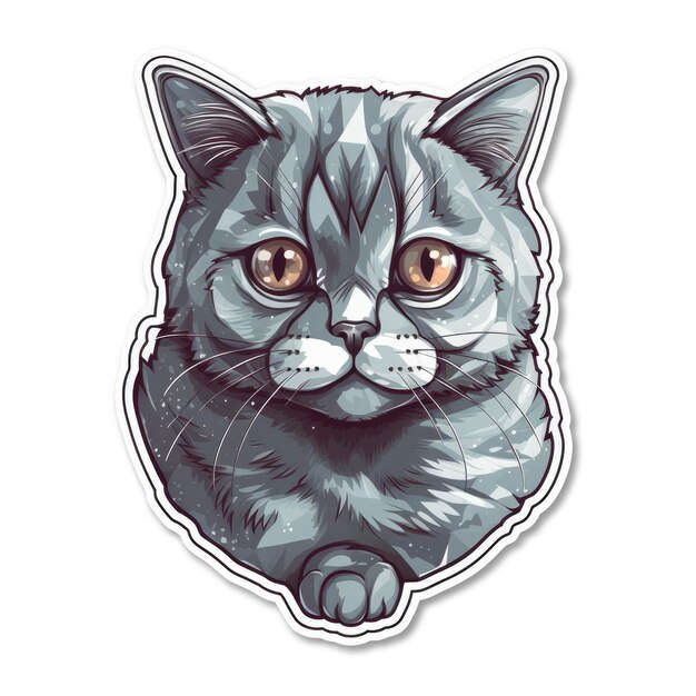 A cat sticker that says'cat'on it