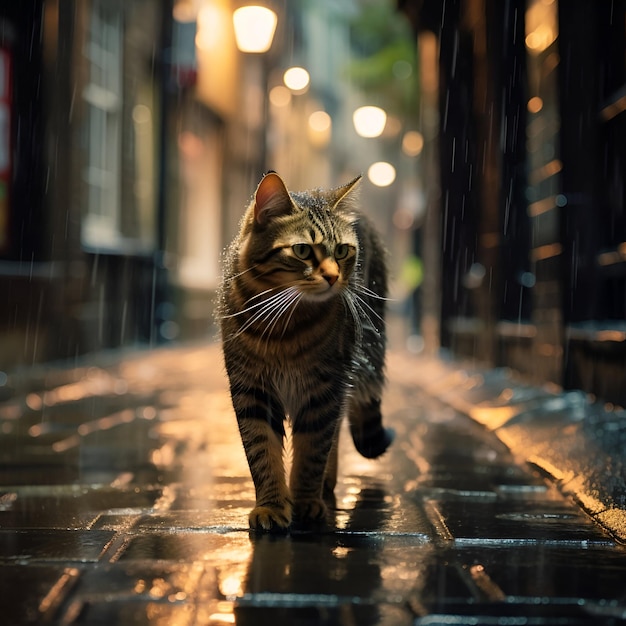 cat in street