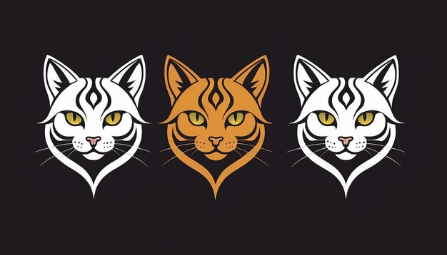 Cat Symbol Logo A Modern Vector Illustration