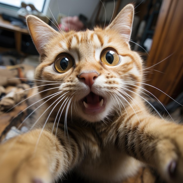 cat taking a selfie