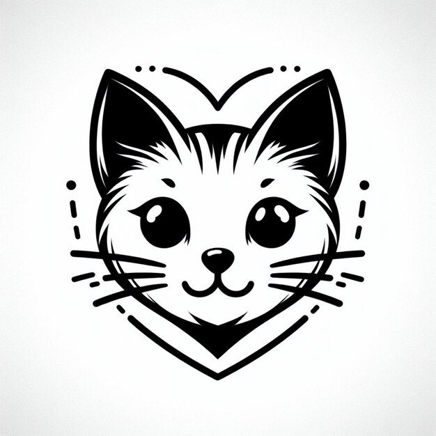 Foto disegno di tatuaggio di gatto