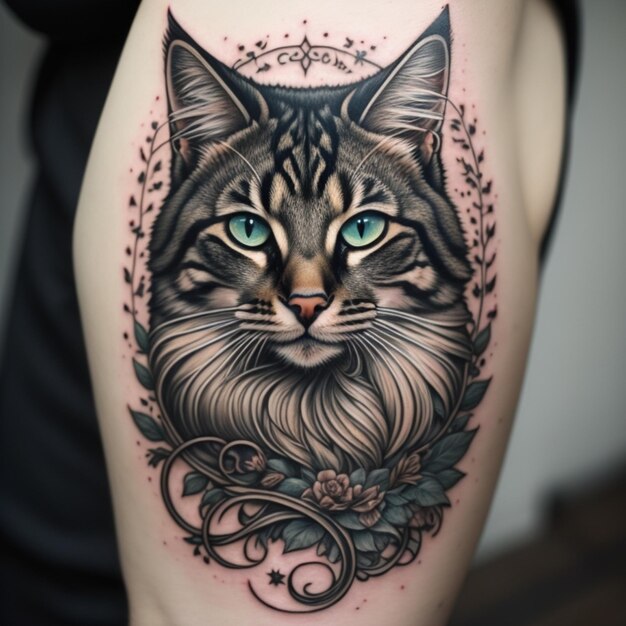 Photo cat tattoo