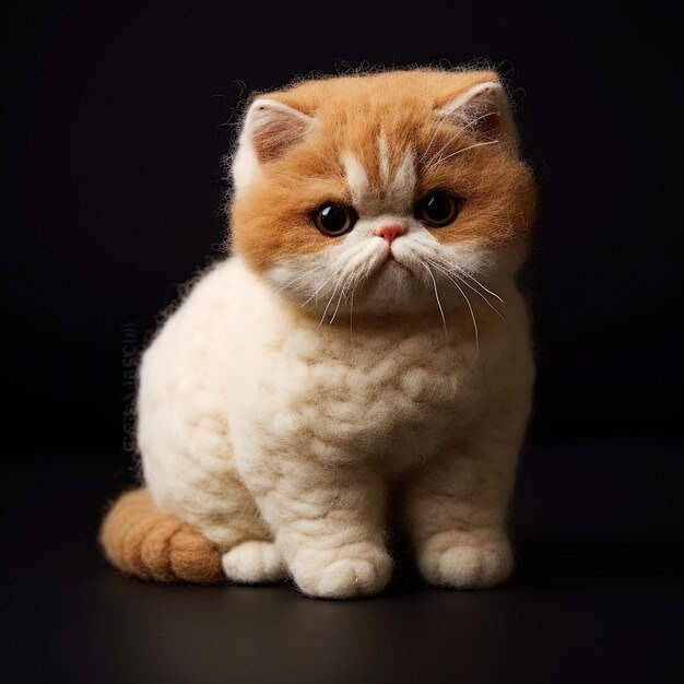 a cat that is sitting on a black background