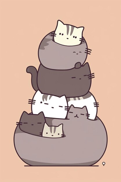 premium-ai-image-a-cat-tower-with-a-cat-on-it