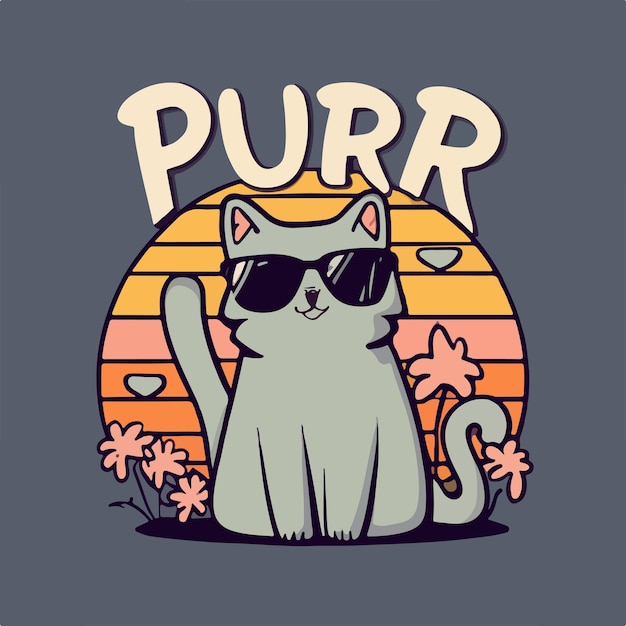 猫のTシャツのデザイン
