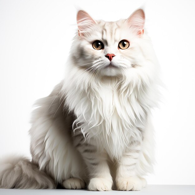 cat A very nice cute cat background white generated by ai