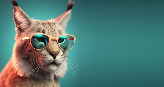 A cat wearing a pair of glasses