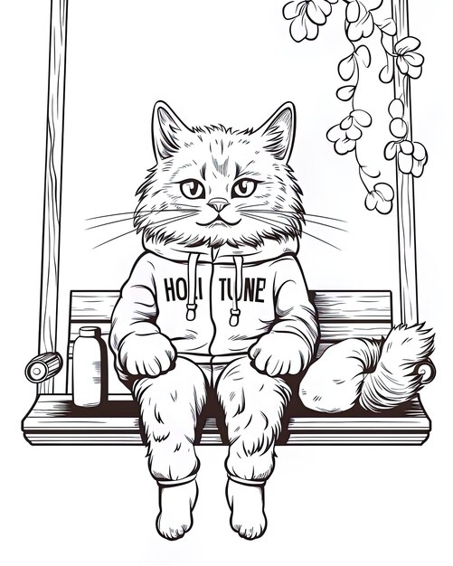 Photo a cat wearing a shirt that says  hou  on it