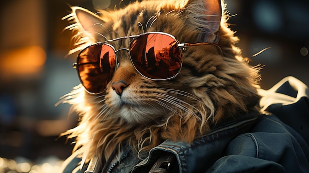 A cat wearing sunglasses cat with sunglasses
