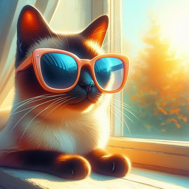 A cat wearing sunglasses