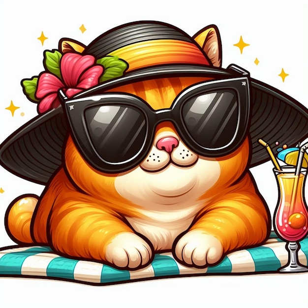 A cat wearing sunglasses