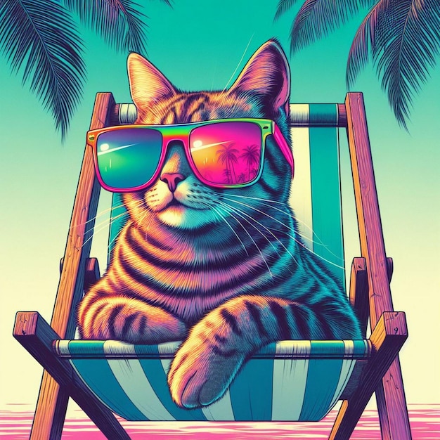 A cat wearing sunglasses