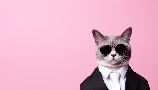 A cat wearing sunglasses