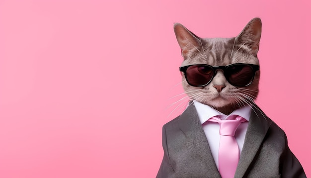 A cat wearing sunglasses