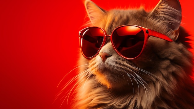 A cat wearing sunglasses