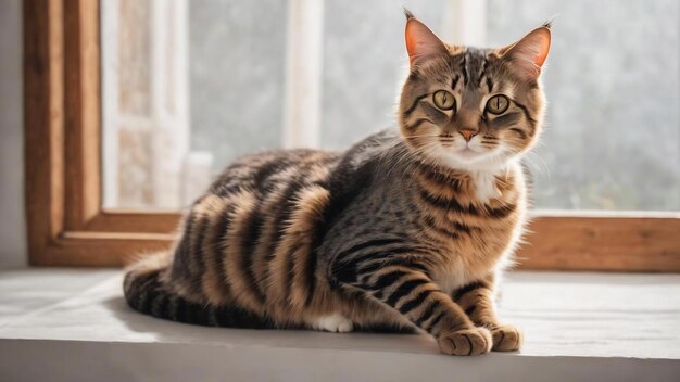 Cat on white background