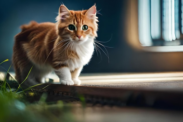 A cat on a window sill