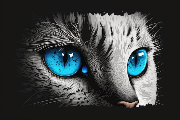 Cat with blue eyes