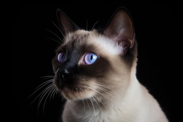 A cat with blue eyes